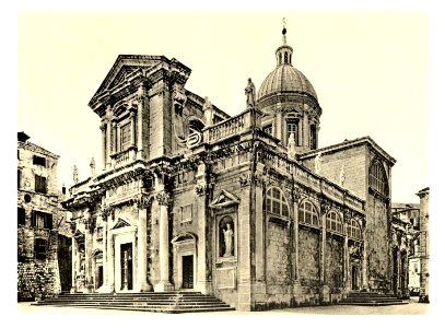 Tafel 127a Ragusa-Dubrovnik - Dom mit Vorplatz - Heliografie Kowalczyk 1909