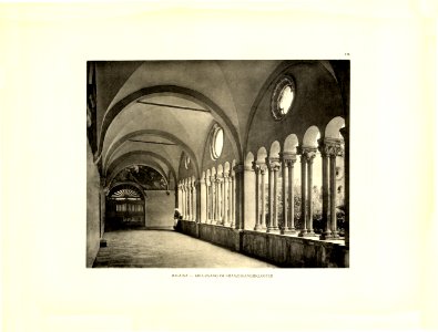 Tafel 116 Ragusa-Dubrovnik - Kreuzgang Franziskanerkloster - Heliografie Kowalczyk 1909