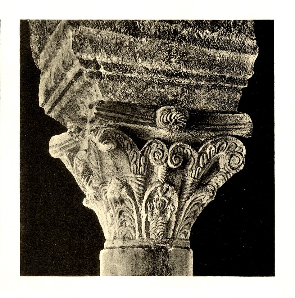 Tafel 075b Zara - Kapitäl aus dem Inneren der ehemaligen San Lorenz-Kirche VIII Jhdt. - Heliografie Kowalczyk 1909