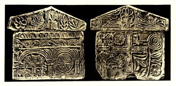 Tafel 069b Zara - Museo S. Donato Kapitäle aus dem Cimborium der Domkirche - Heliografie Kowalczyk 1909