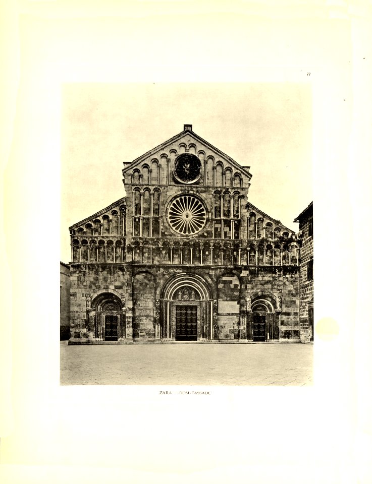Tafel 077 Zara - Dom Fassade - Heliografie Kowalczyk 1909