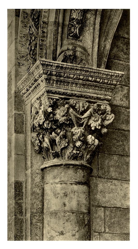Tafel 124a Ragusa-Dubrovnik - Kapitäl aus der Vorhalle des Rektorenpalastes - Heliografie Kowalczyk 1909