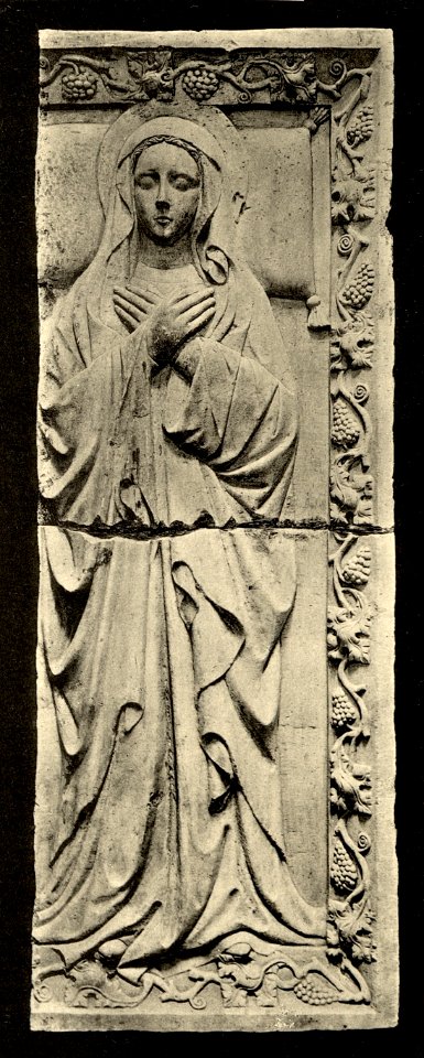 Tafel 074e Zara - Museo San Donato Reliefplatte Hl. Anastasia XIV Jhdt. - Heliografie Kowalczyk 1909