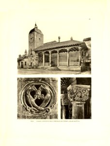Tafel 106 Traú - Trogir - Dom, Loggia von Vorhalle, Fenster und Kapitäl - Heliografie Kowalczyk 1909
