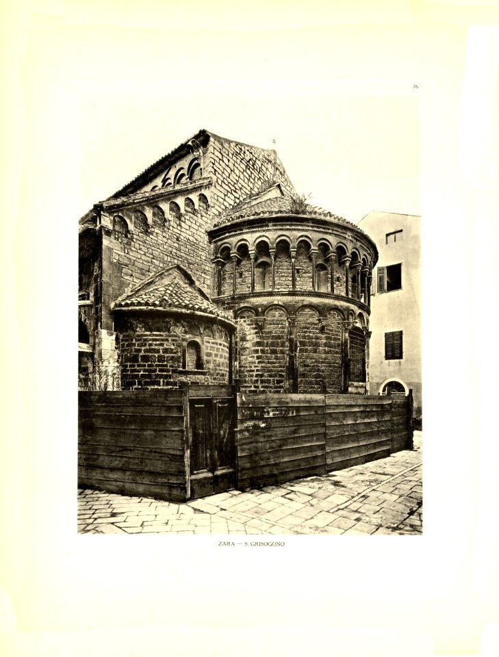 Tafel 076 Zara - San Grisogono-Kirche - Choransicht - Heliografie Kowalczyk 1909
