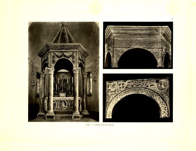 Tafel 087 Arbe - Zimborienaltar im Dom, Details von der Rückseite - Heliografie Kowalczyk 1909