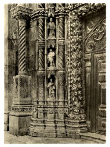 Tafel 095a Sebenico - Dom, Detail Hauptportal - Heliografie Kowalczyk 1909