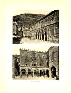 Tafel 119 Ragusa-Dubrovnik - Straßenbild und Ansicht der Dogana - Heliografie Kowalczyk 1909 photo