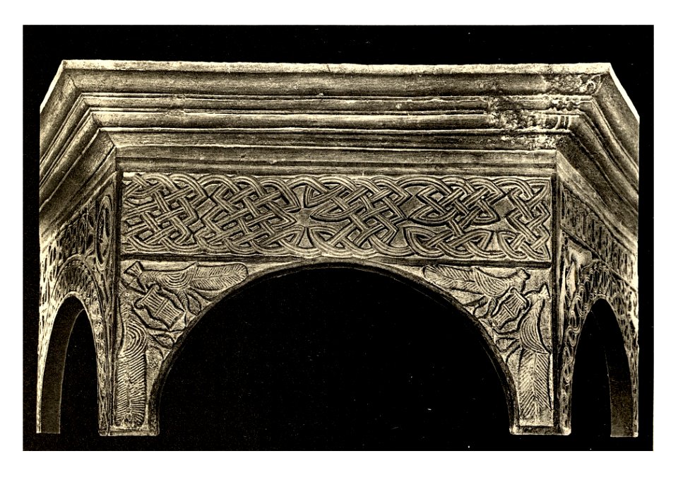Tafel 087b Arbe - Zimborienaltar im Dom, Detail von der Rückseite - Heliografie Kowalczyk 1909