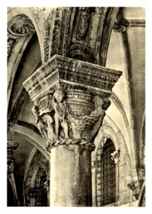 Tafel 122b Ragusa-Dubrovnik - Kapitäl von der Vorhalle des Rektorenpalastes - Heliografie Kowalczyk 1909