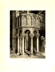 Tafel 105 Traú - Trogir - romanische Kanzel im Dom - Heliografie Kowalczyk 1909