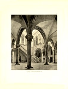Tafel 125 Ragusa-Dubrovnik - Hof im Rektorenpalast - Heliografie Kowalczyk 1909 photo