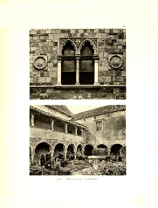 Tafel 108 Traú - Trogir - Hof im Kommunalpalast, Fenster- Heliografie Kowalczyk 1909