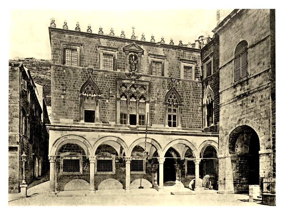 Tafel 119b Ragusa-Dubrovnik - Ansicht der Dogana - Heliografie Kowalczyk 1909