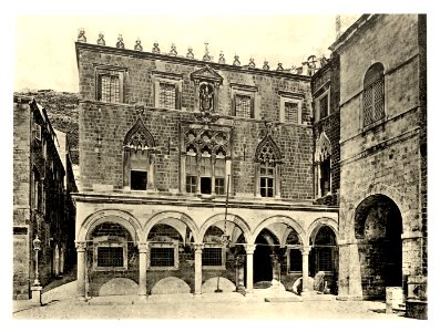 Tafel 119b Ragusa-Dubrovnik - Ansicht der Dogana - Heliografie Kowalczyk 1909 photo