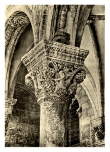 Tafel 122a Ragusa-Dubrovnik - Kapitäl von der Vorhalle Rektorenpalastes - Heliografie Kowalczyk 1909 photo