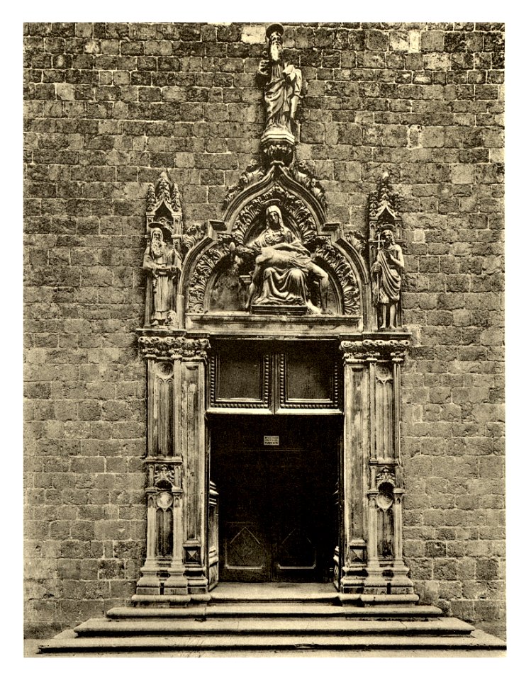 Tafel 115b Ragusa-Dubrovnik - Portal Franziskanerkloster - Heliografie Kowalczyk 1909