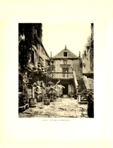 Tafel 114 Korcula - Curcola - Hof eines Patrizierhauses - Heliografie Kowalczyk 1909