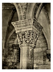 Tafel 123b Ragusa-Dubrovnik - Kapitäl aus der Vorhalle des Rektorenpalastes - Heliografie Kowalczyk 1909