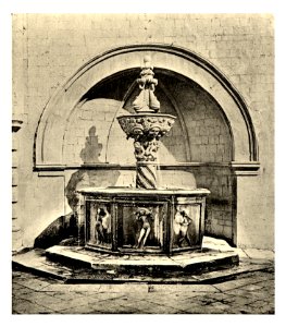 Tafel 127b Ragusa-Dubrovnik - Brunnen bei der Hauptwache - Heliografie Kowalczyk 1909 photo