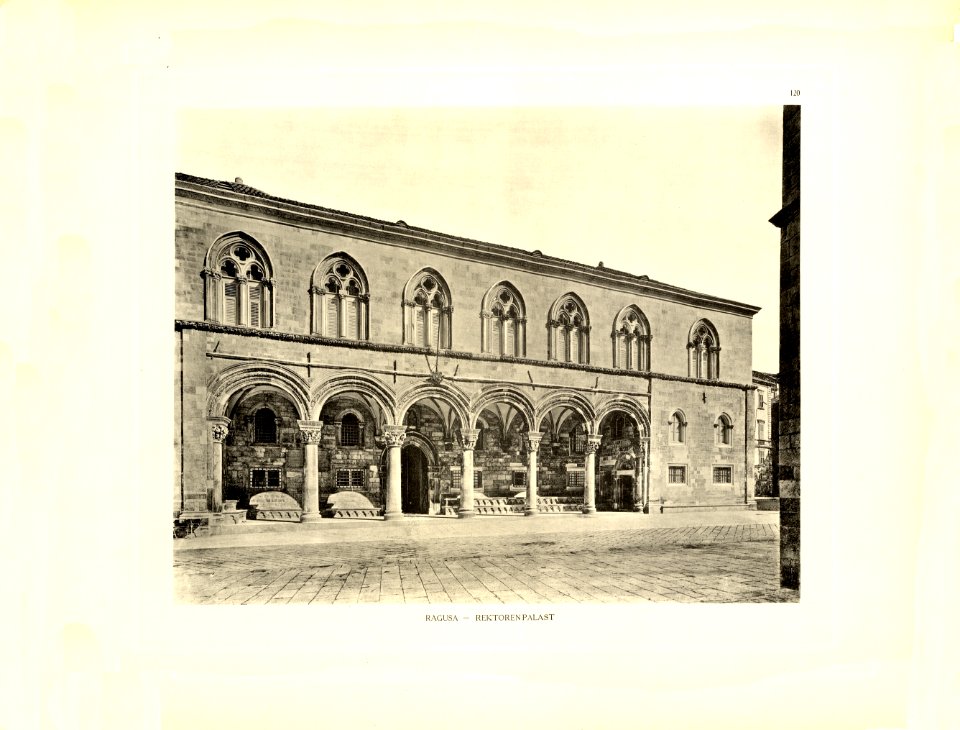 Tafel 120 Ragusa-Dubrovnik - Rektorenpalast - Heliografie Kowalczyk 1909