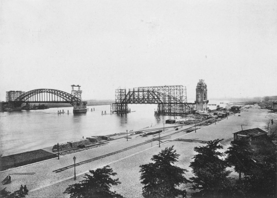 Tafel 21 – Stand des Brückenbaues am 9. Juni 1898