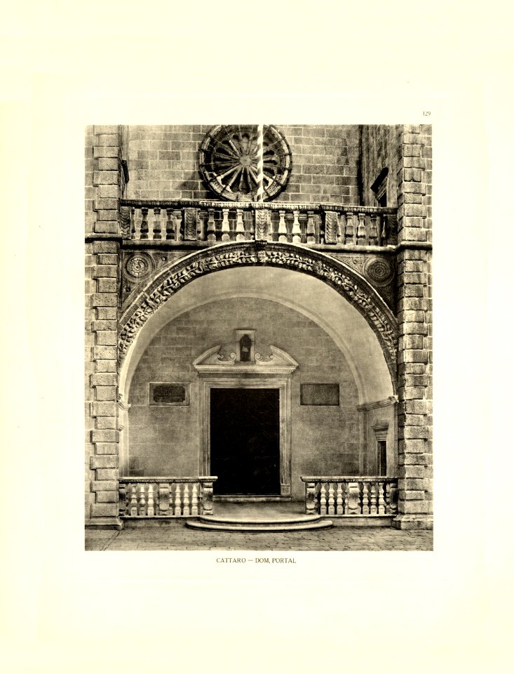 Tafel 129 Kotor - Cattaro - Domportal - Heliografie Kowalczyk 1909