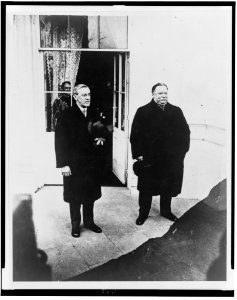 Taft & Wilson at White House, after Wilson's inauguration LCCN2002722538