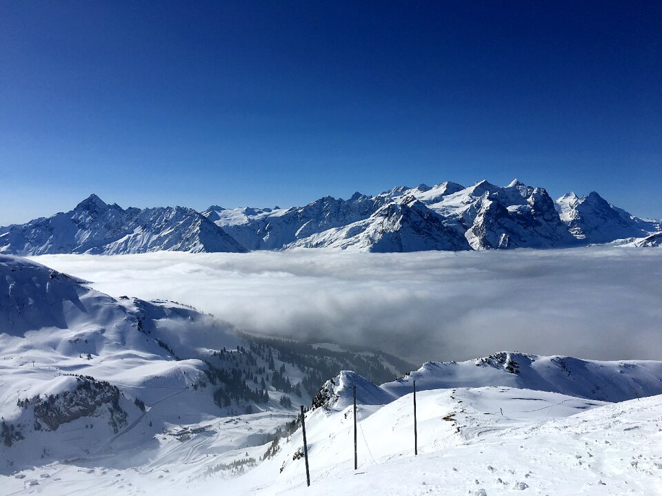 Mountains fog hasliberg