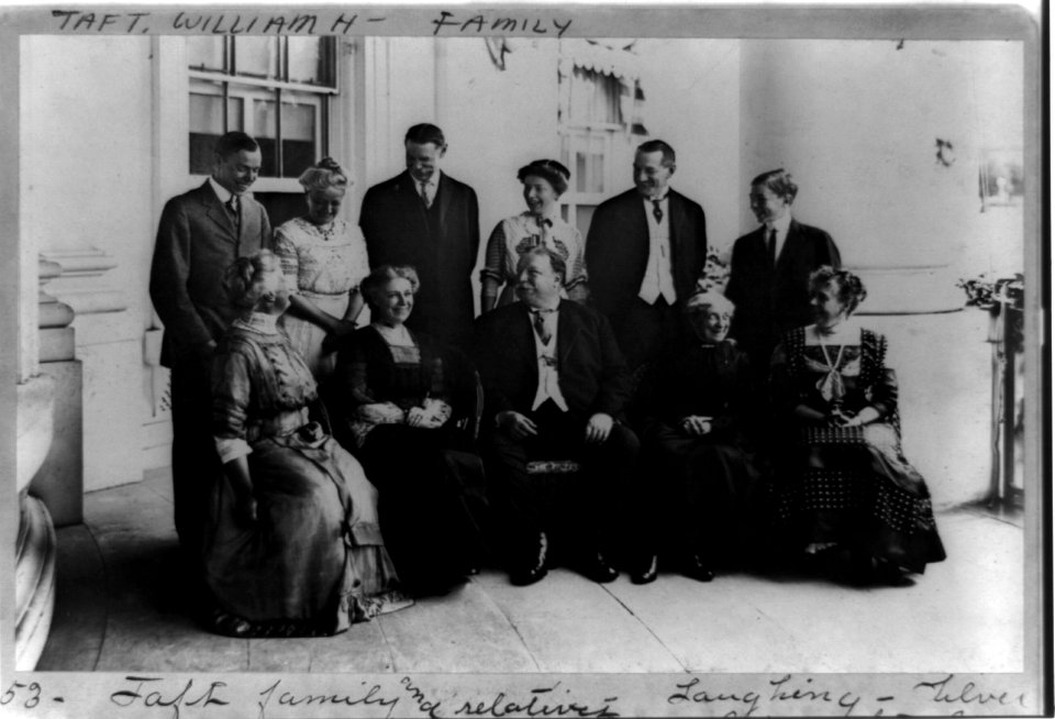Taft family and relatives laughing, silver anniversary LCCN91789800