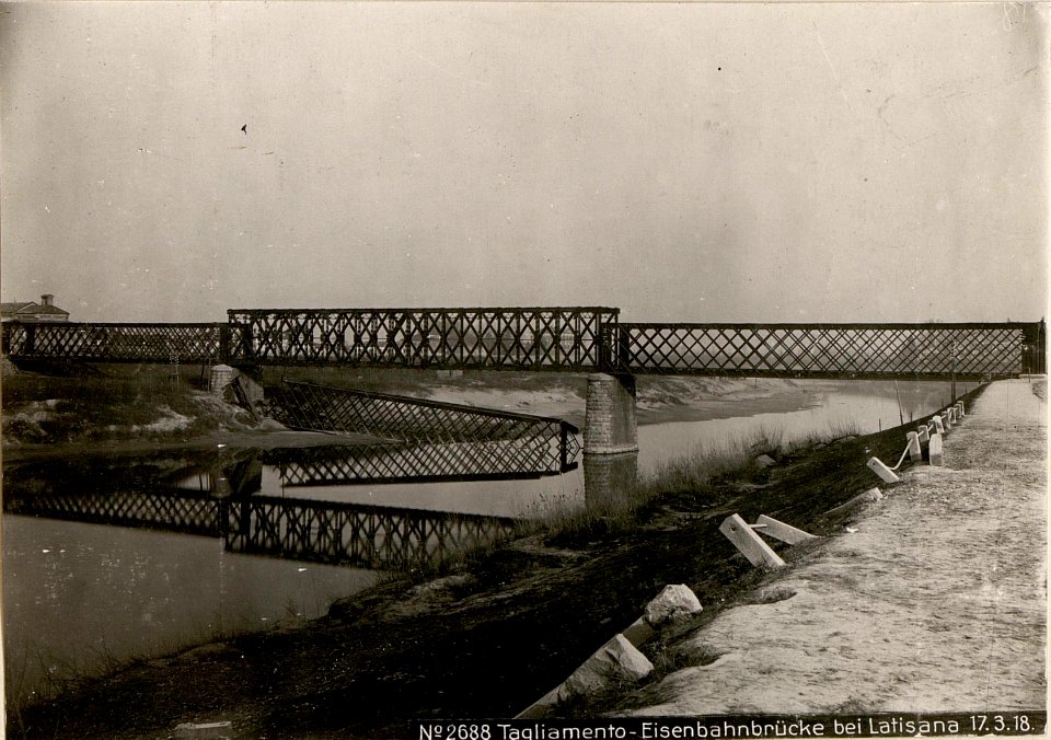 Tagliamento-Eisenbahnbrücke bei Latisana 17.3.18. (BildID 15616449)