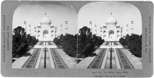 Taj mahal aga india 1906 3d