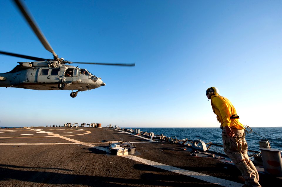Takeoff from USS Arleigh Burke 140406-N-WD757-469