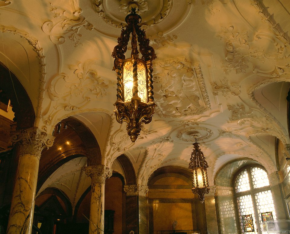 Taket i nedre vestibulen, entrén - Hallwylska museet - 65115