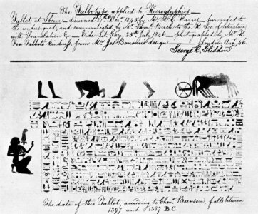 Talbot, William Henry Fox - Illustration zu »Die Talbotypie angewendet an Hieroglyphen« (Zeno Fotografie)