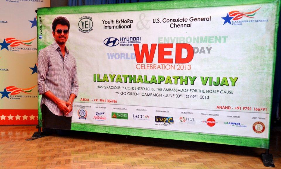 Tamil Film actor Vijay Celebrating World Environment Day at the U.S. Consulate Chennai 1