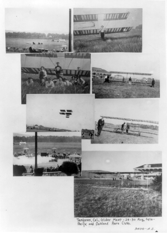 Tanforan, Cal., glider meet, 29-30 Aug., 1910 - Pacific and Oakland aero clubs LCCN2001705768