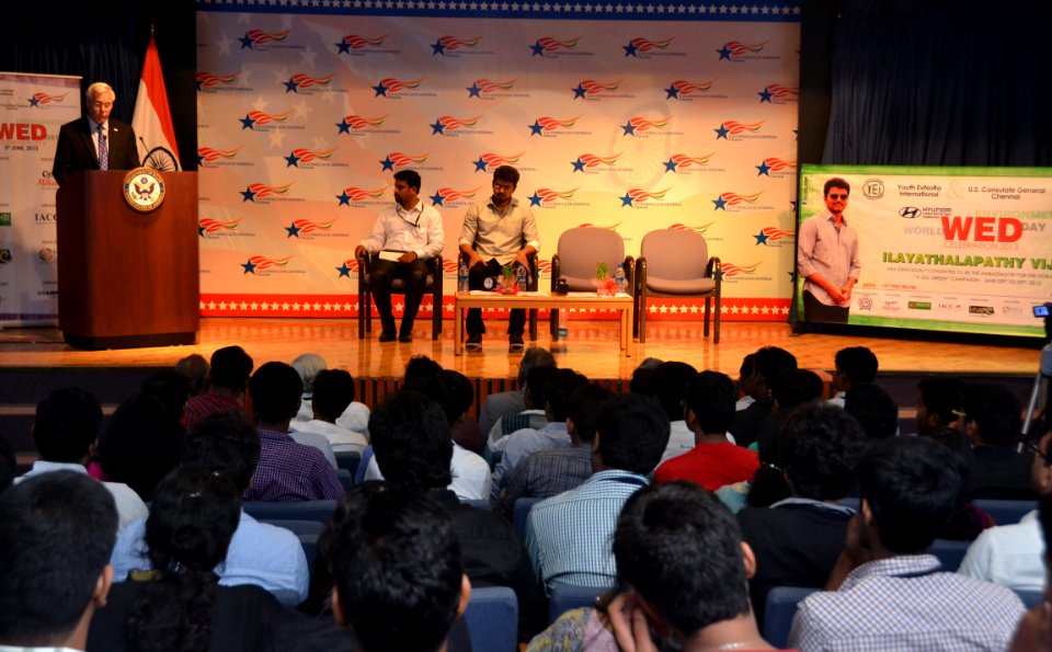 Tamil Film actor Vijay Celebrating World Environment Day at the U.S. Consulate Chennai 16