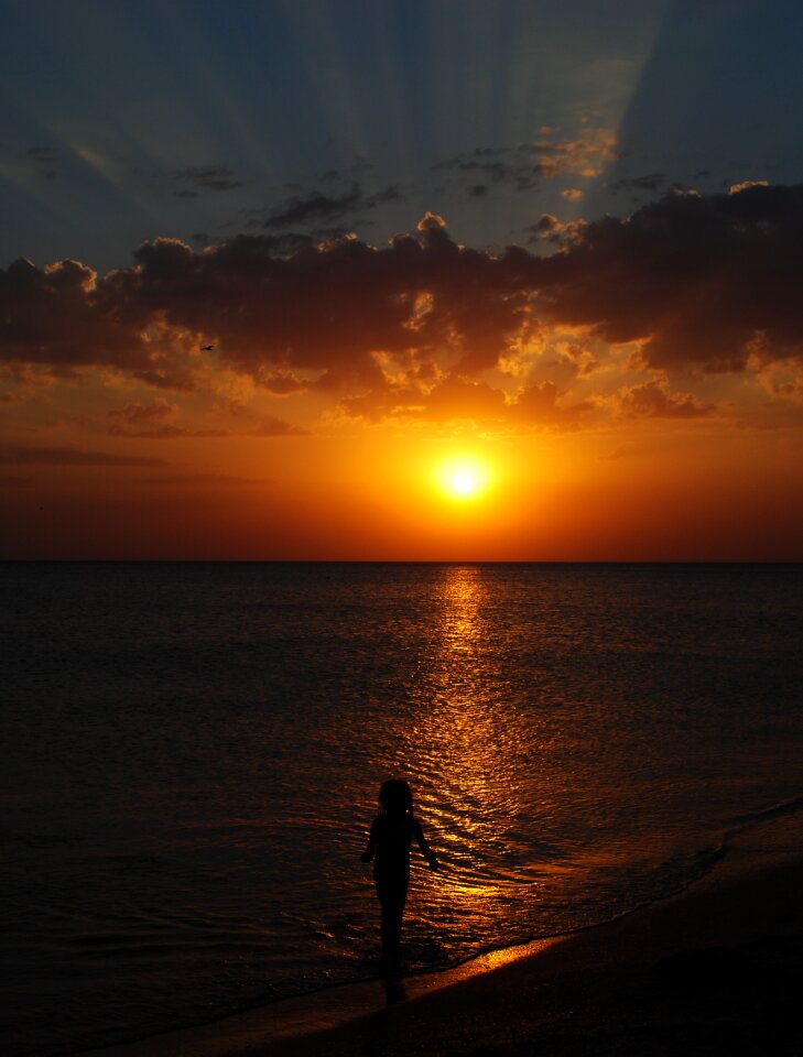 Sun water evening