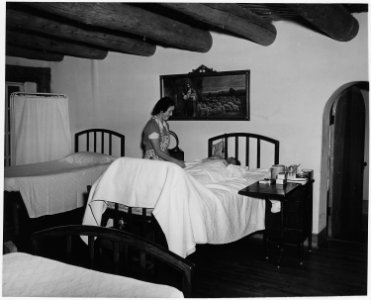 Taos County, New Mexico. Holy Cross Hospital, with 20 beds, serves the Taos area. - NARA - 521980