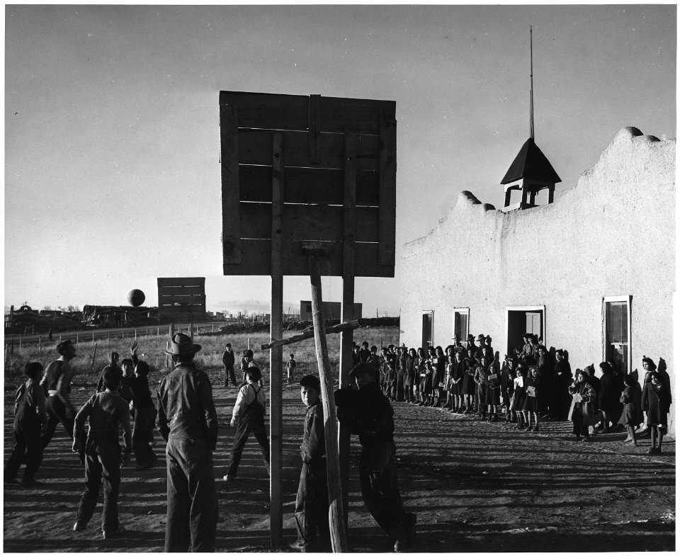 Taos County, New Mexico. After school basketball game, Talpa. - NARA - 521988