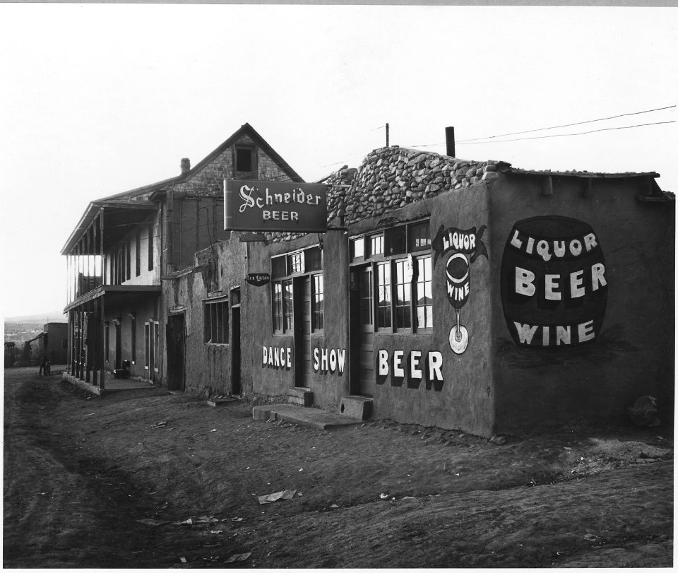Taos County, New Mexico. Bar at Arroyo Hondo - NARA - 521877