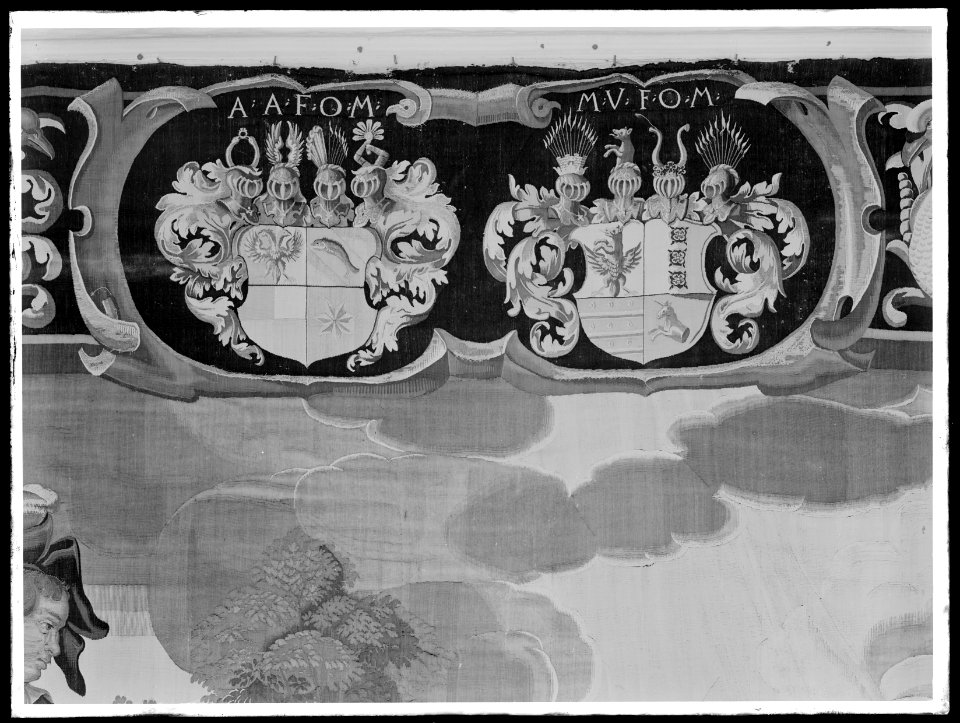 Tapetbård av ull och silke i gobelängteknik - Skoklosters slott - 8821