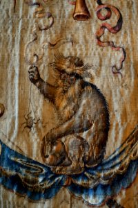 Tapestry detail - Haddon Hall - Bakewell, Derbyshire, England - DSC02827 photo