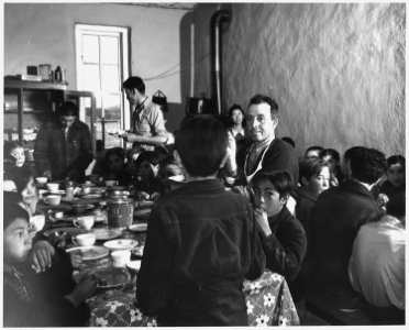 Taos County, New Mexico. Hot lunch at Chamisal School - NARA - 521843