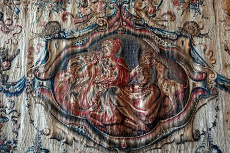 Tapestry detail - Haddon Hall - Bakewell, Derbyshire, England - DSC02824