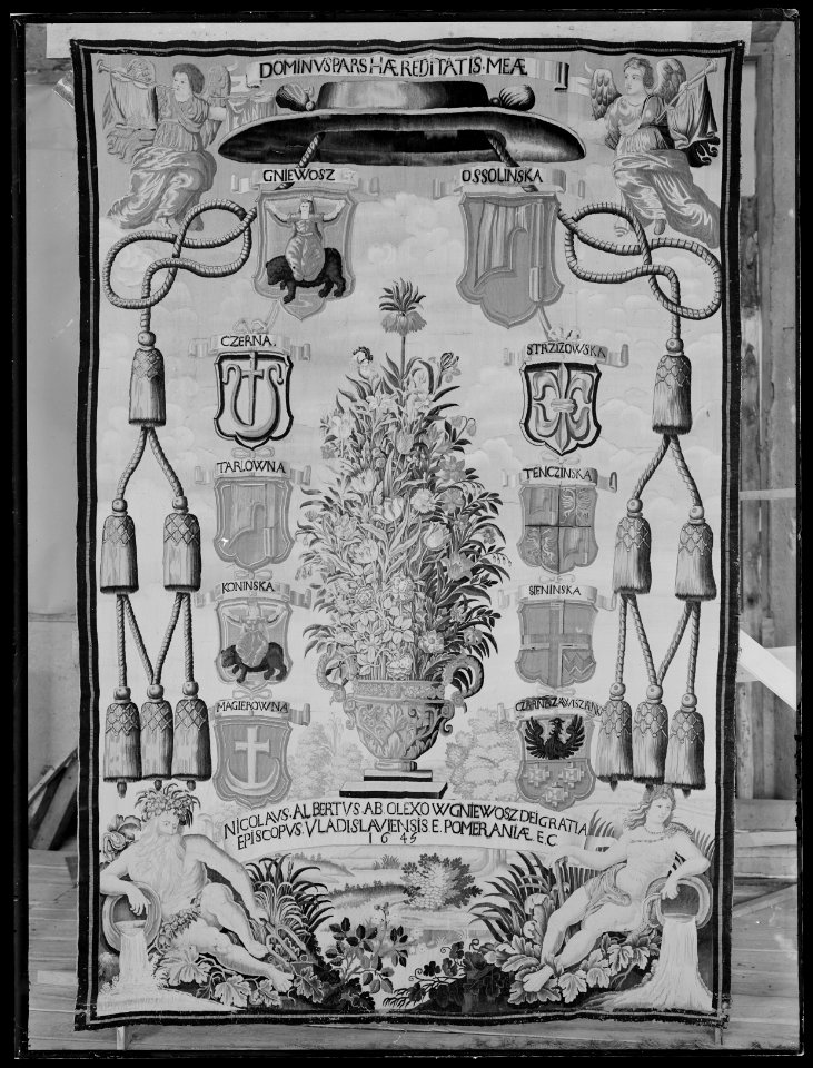 Tapet föreställande Nicolaus Albertus d'Olexow Gniewosz' stamträd - Skoklosters slott - 51622