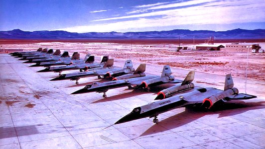 Ten Lockheed A-12s at Palmdale (Plant 42) photo
