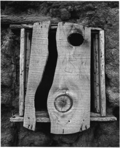 Taos County, New Mexico. The semi-abstract patterns of details of abandoned adobe buildings that ha . . . - NARA - 521876