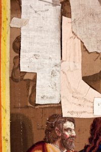 Tapeten Nattvarden i en serie på åtta med scener ur bibliska historien. Konservering av vävdtapet - Skoklosters slott - 93709